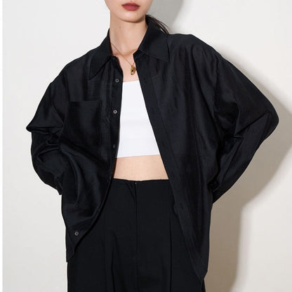 Tencel Sun Protection Cardigan Shirt For Women Outer Tops