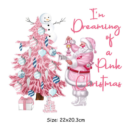Christmas Tree Santa Claus Clothing Printing Heat Transfer Patch