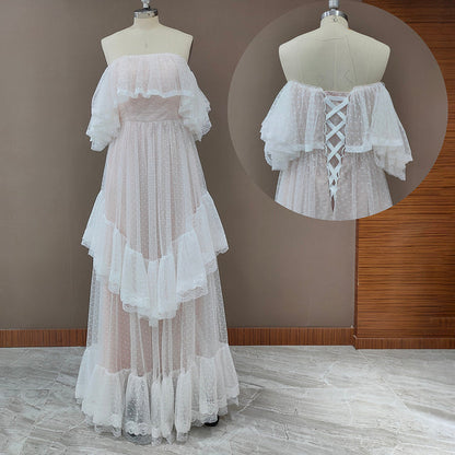 Women's Fashion Polka Dot Wedding Dresses
