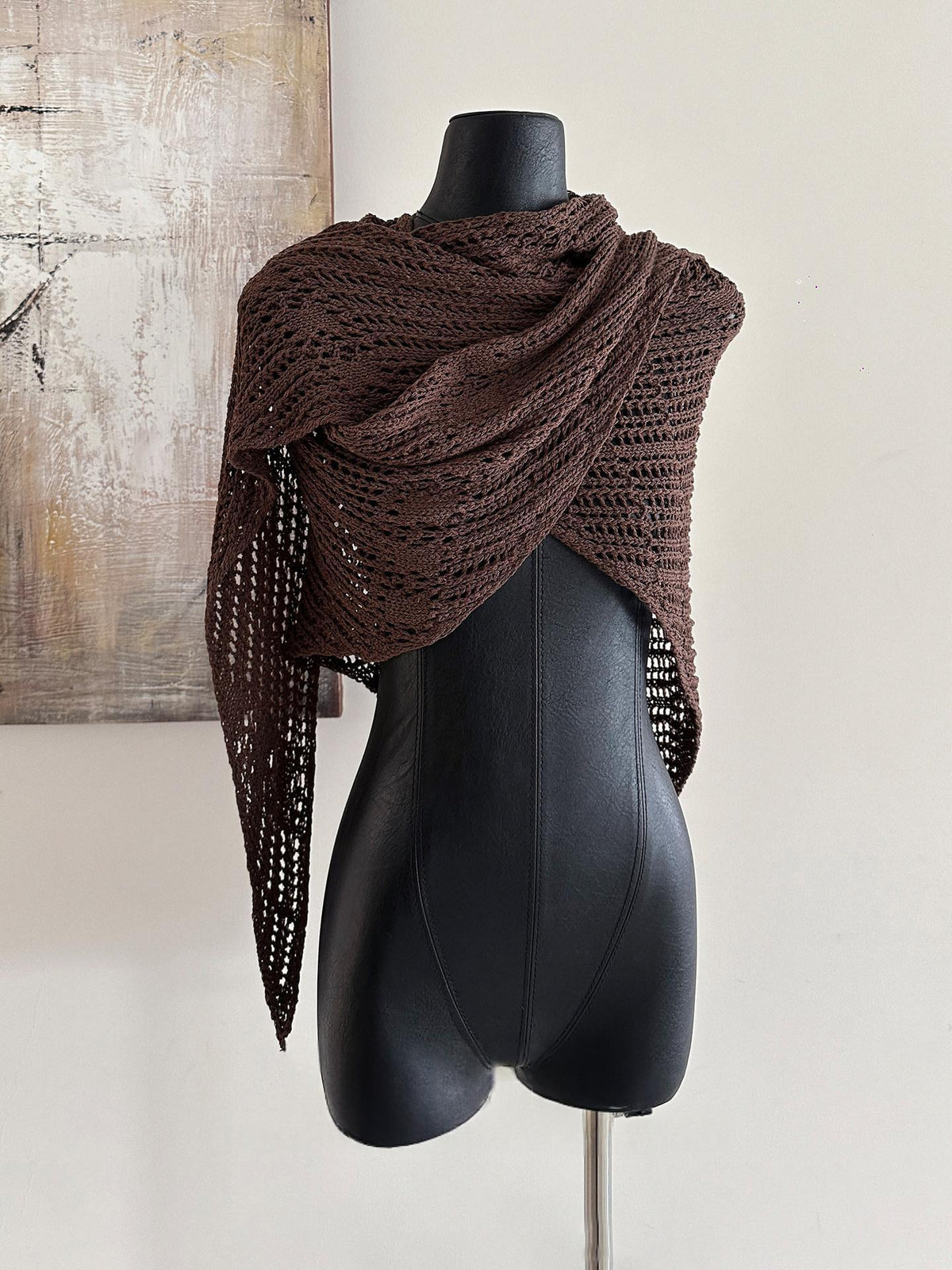 Hollow-out Outerwear Sun-protection Triangular Shawl Scarf