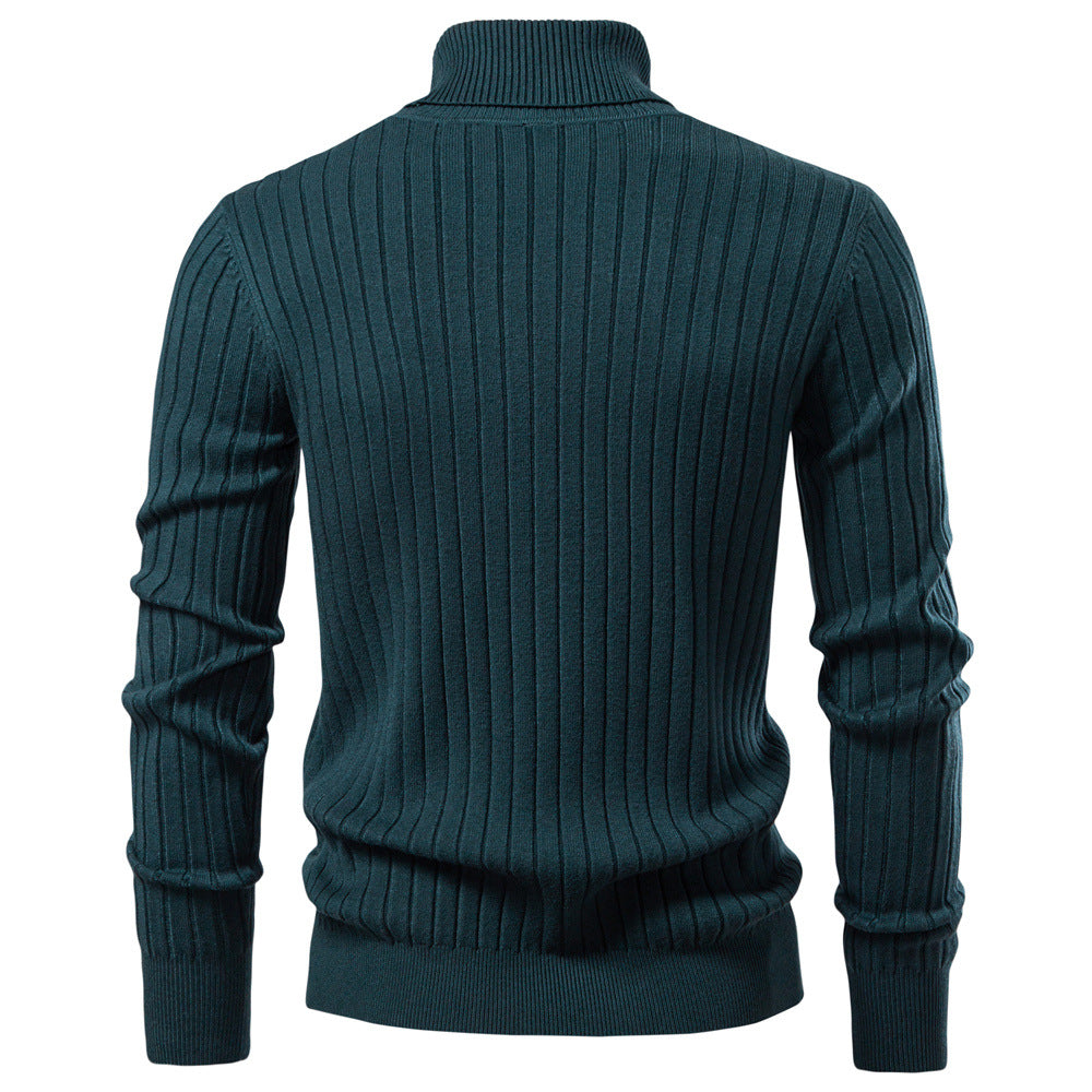 Mens Turtleneck Pullover Casual Knit Sweater