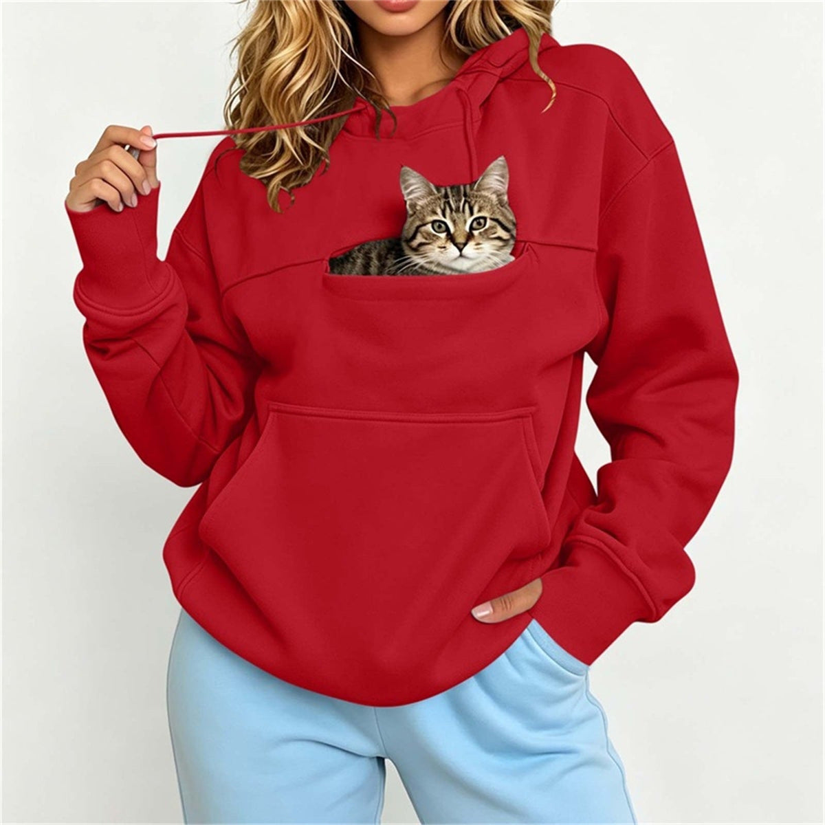 Solid-color Hooded Loose-fit Pet Hoodie