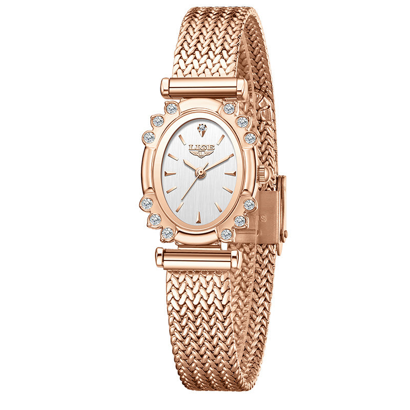 Womens Wheat-ear Strap Square Watch