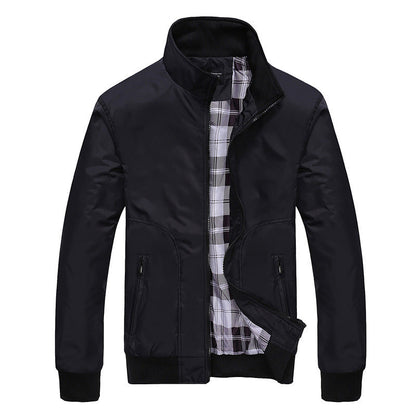 Korean-style Casual Mens Coat With A Stand-up Collar