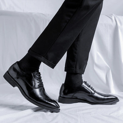 New Mens Pointed-toe, British-style, Minimalist Business Dress Shoes
