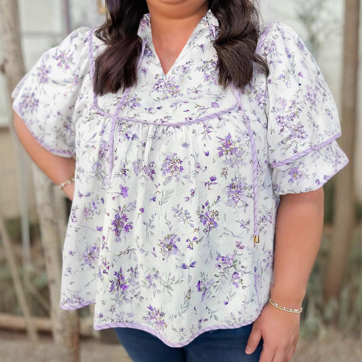 Versatile Printed Chiffon Blouse For Women