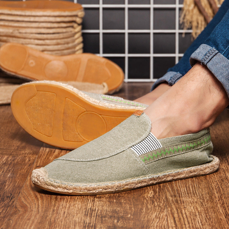 Men's Casual Handmade Linen Canvas Shoes