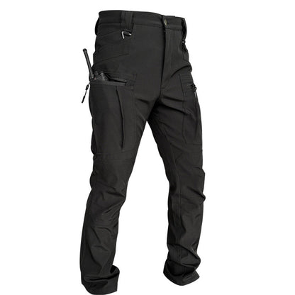 Spring And Autumn Outdoor Tactical Pants, Thin And Breathable Military-Style Work Pants, Multi-Pocket Slim-Fit Stretch Waterproof Camouflage Training Pants