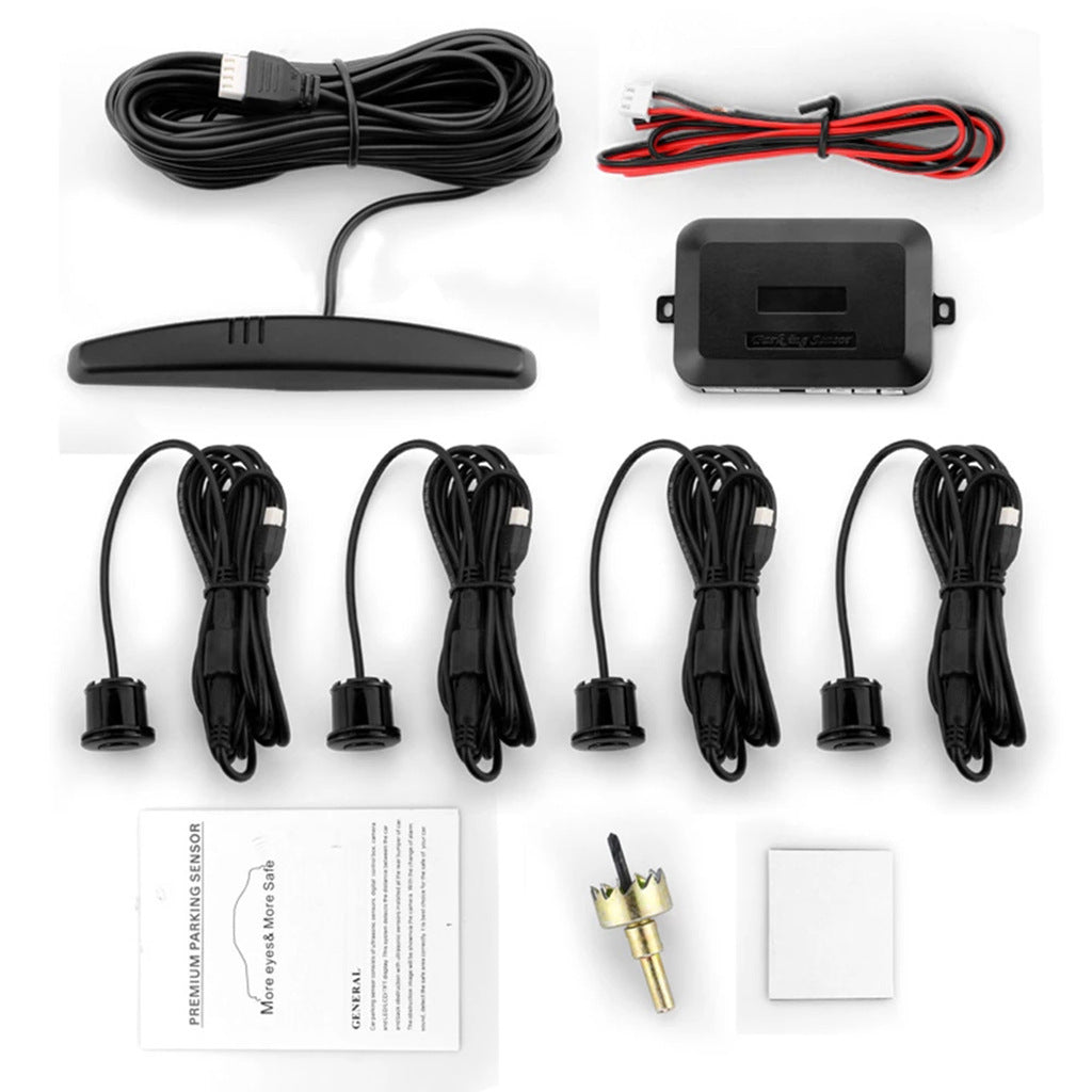 Car LED Crescent Parking Sensor 4 Probes