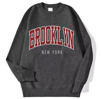 Personality Trend Printed Crew Neck Sweatshirt Women
