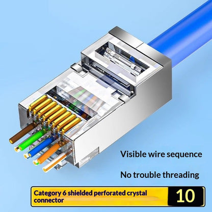 Category 6 Gigabit Shielded RJ45 Plug Network Connector