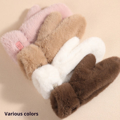 Plush Winter Warmth Fleece-lined Thickened Outdoor Cold-proof Windproof