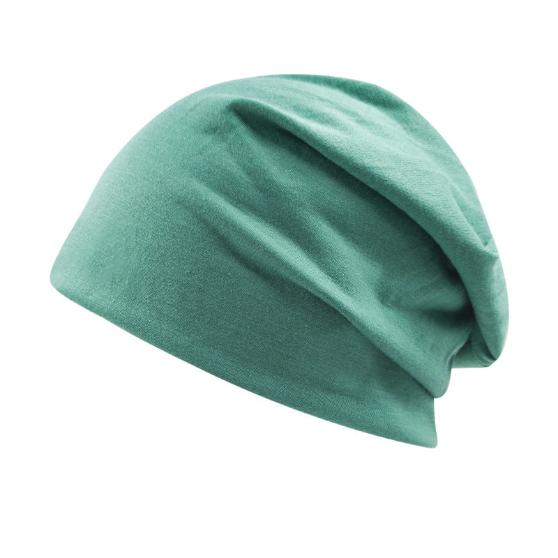 All-season, Versatile Solid-color Slouchy Beanie With A Knitted Wrap-around Design