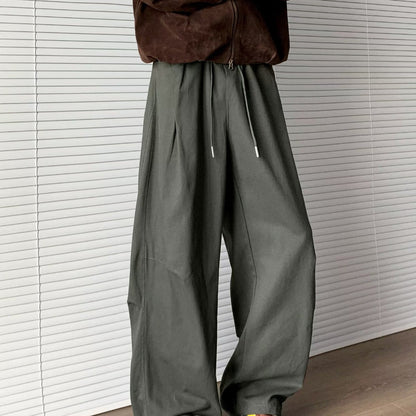 Men's New Loose-fit Curved-leg Drawstring Pants