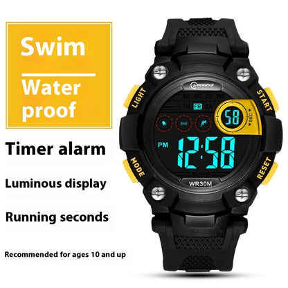 Waterproof Anti-fall Multifunctional Sports Student Electronic Watch