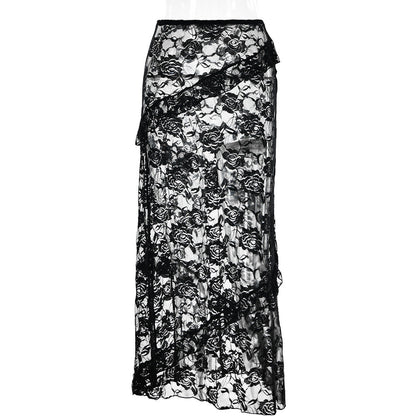 Design Lace Stitching Skirt Women