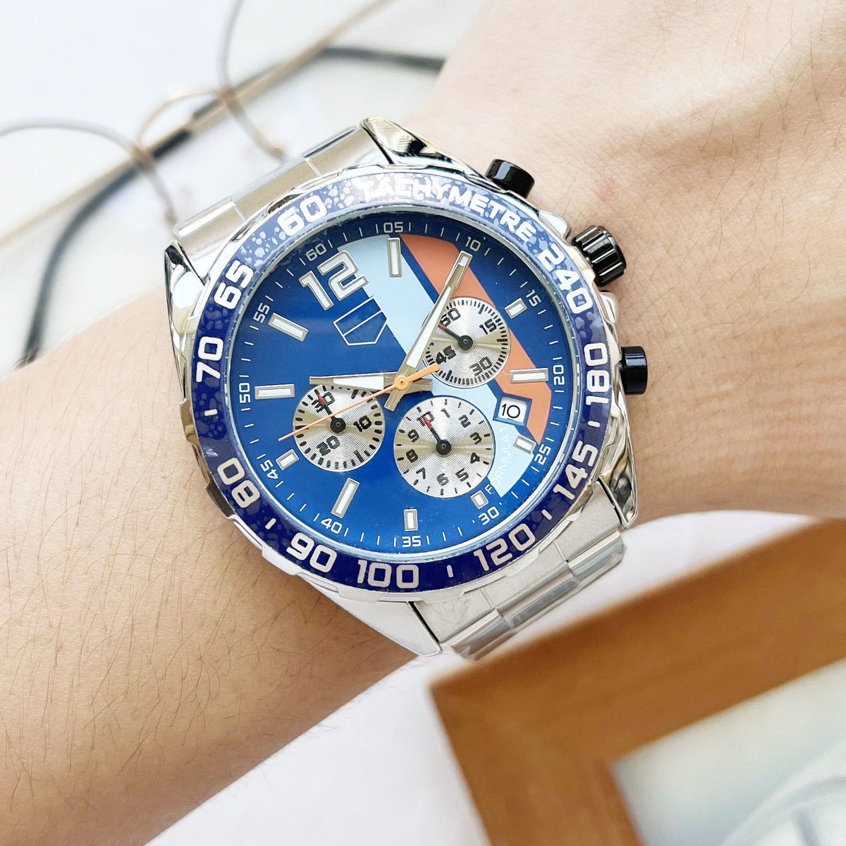 Men's Multifunction Leather Watch