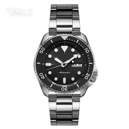 Men's Casual Quartz Watch with Spiral Crown and Folding Buckle