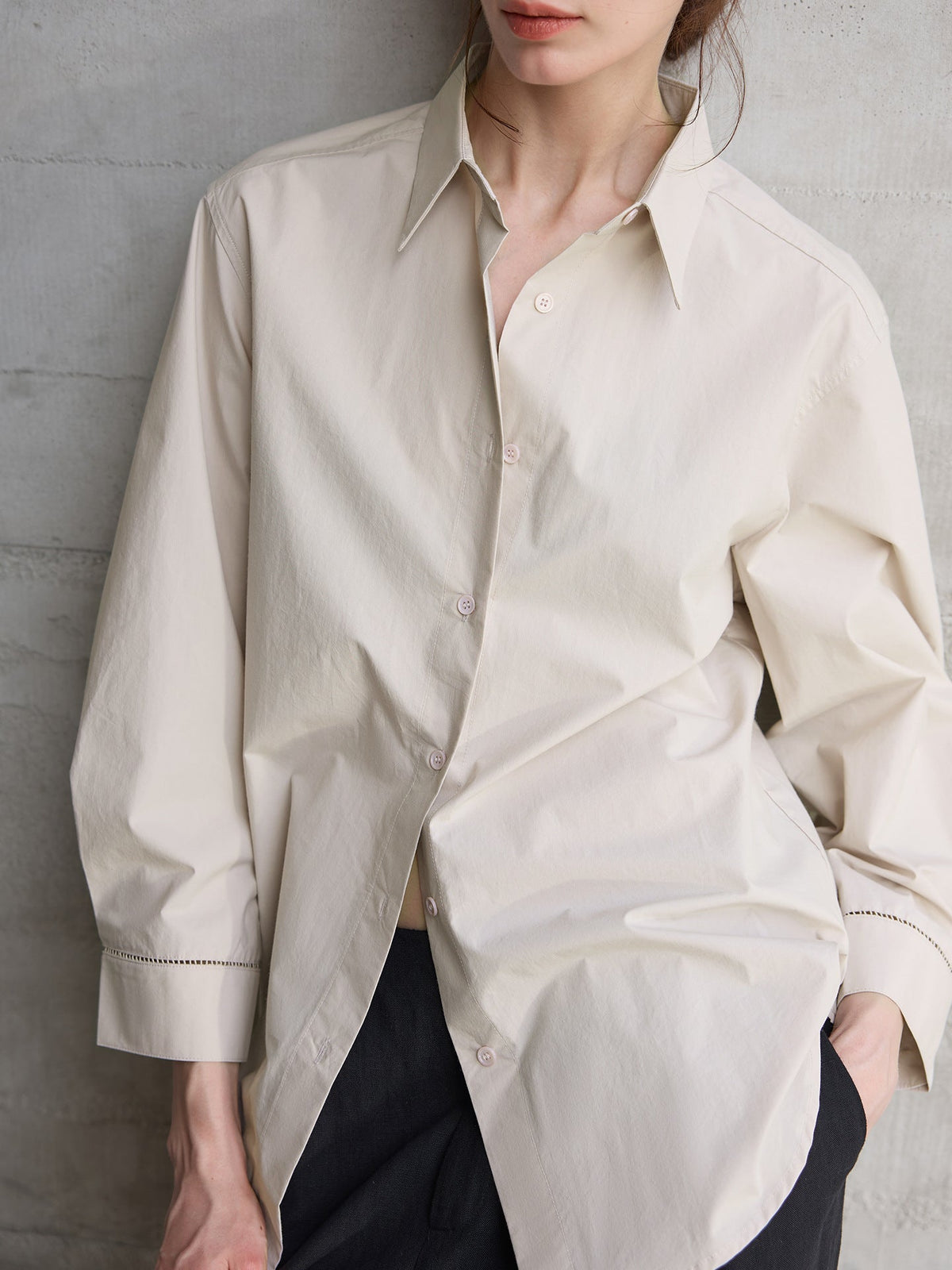 Relaxed Fit Pure Cotton Button-Down Shirt