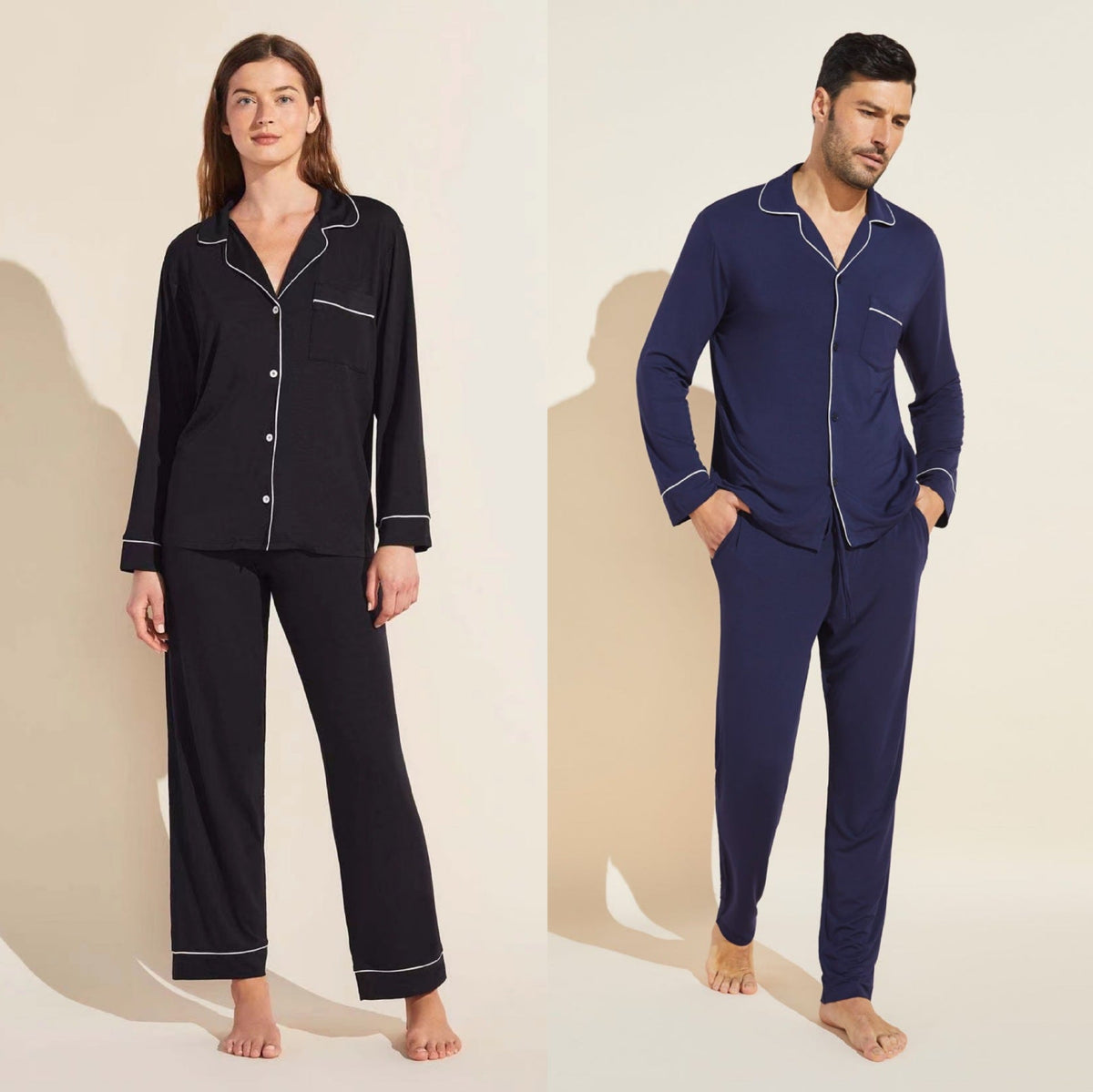 Men's French-style Long-sleeve Top And Pants Set