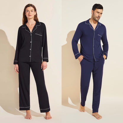 Men's French-style Long-sleeve Top And Pants Set