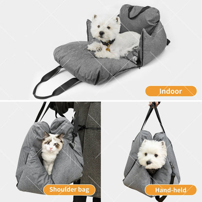 Travel Car Kennel Removable And Washable Pet Car Kennel
