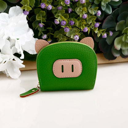 Anti-degaussing Card Holder Cartoon Organ Document Package Mini Pig Student Coin Purse
