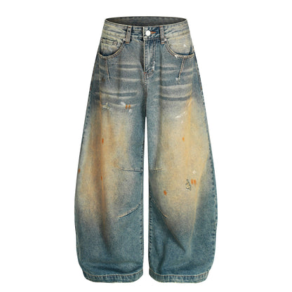 Retro Distressed Scythe Jeans For Men