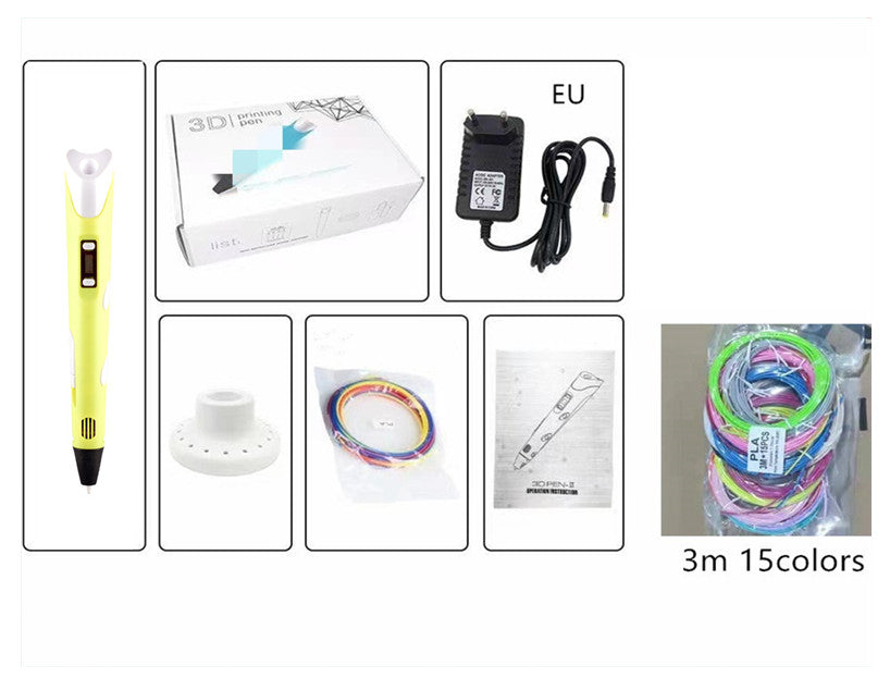 Children's 3D Printing Pen and Brush Toy Set