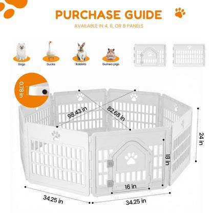 Plastic Dog With Movable Enclosure, Suitable For Small And Medium-sized Dogs, Cats And Rabbits.