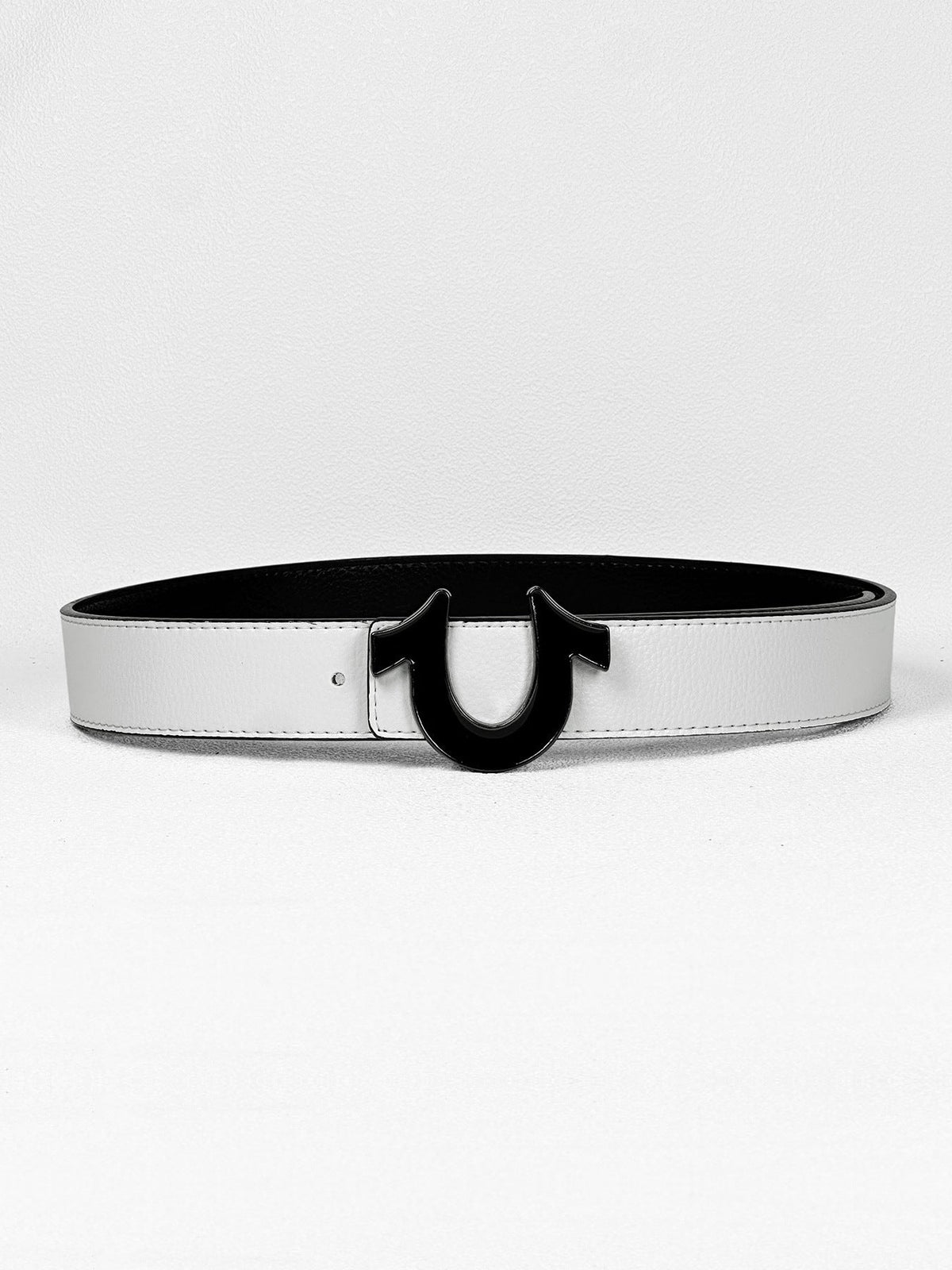 Men's Leather Belt With Smooth Buckle For Business Dress Pants