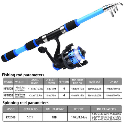 Tossing Casting Rods Fishing Wheel Fishing Rod Combination Suit