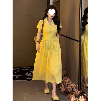 Womens A-line Shirt Fashionable Casual Dress