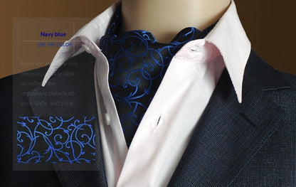 Mens Formal Jacquard Scarf With Tiny Polka Dots Neck Wrap