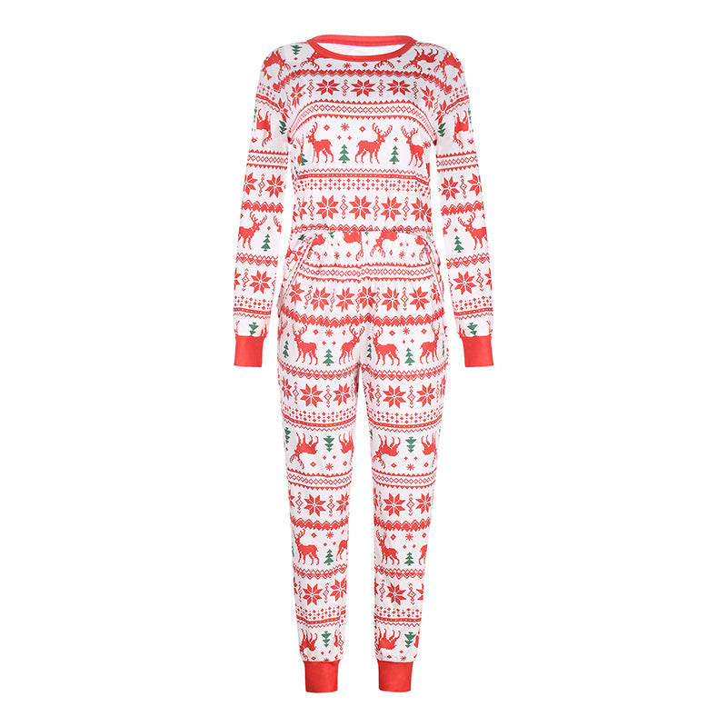 Printed Long-sleeved Casual Parent-child Suit