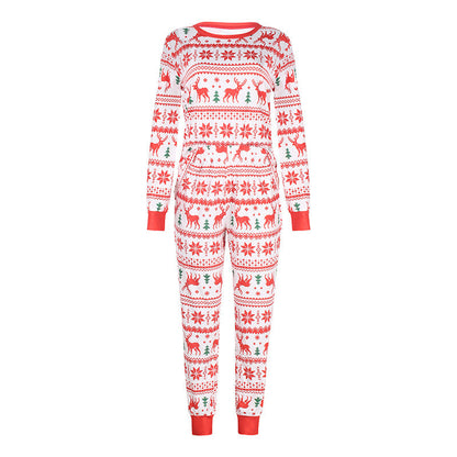 Printed Long-sleeved Casual Parent-child Suit
