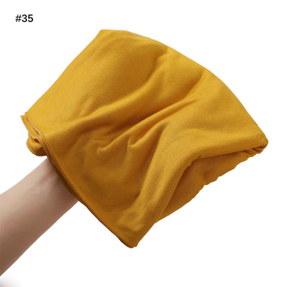 Solid-color Large-size Modal Sweatband Single-color Mercerized Cotton Turban Headscarf