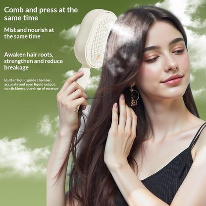 Electric Airbag Massage Comb With Mist Spray - Anti-Tangle Hair Styling Tool For Women