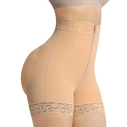 Hip Lifting Abdominal Pants with Zipper
