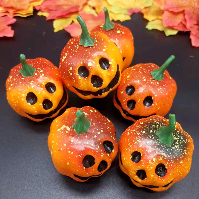 Foam Simulation Pumpkin Smiley Face Halloween Decorations