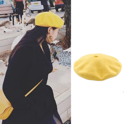Retro Oversized Woolen Hat For Painters Perfect For Fall And Winter