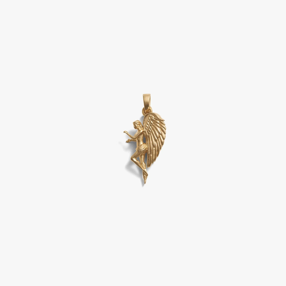 Golden Heart Angel Key Octagram Pendant