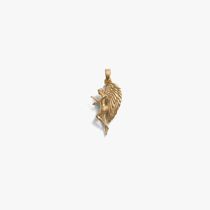 Golden Heart Angel Key Octagram Pendant