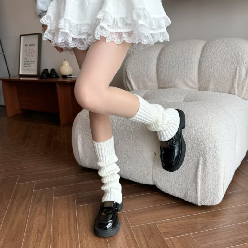 Thickened Knitted JK-style Sock Booties For Women