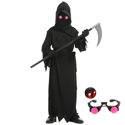 Halloween Horror Red Eye Death Costume Sickle Ghost Dark Messenger Ghost Play Halloween Costume Children