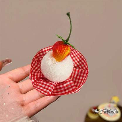 Cherry Cake Style Lace Hair Clip
