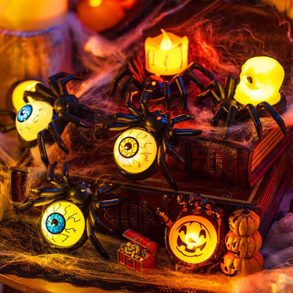Halloween Decoration Spider Night Lights Party Supplies Decoration Props Bar, Haunted House, Horror Party Accessories