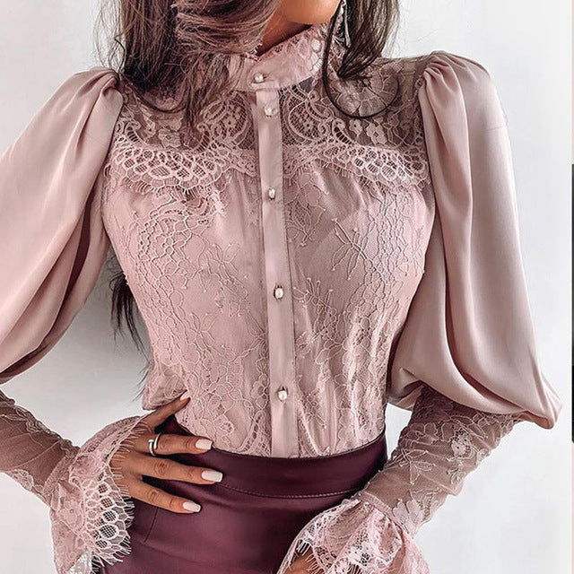 Sleeve Blouse Women Shirts Spring Fashion Ladies Shirt