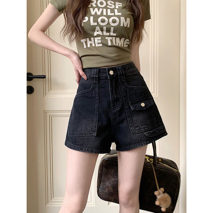 Loose-fitting Slimming Denim Shorts For Women