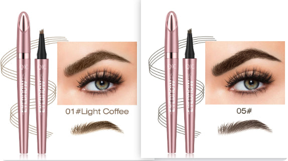 Waterproof And Smooth Not Smudge Four-fork Liquid Eyebrow Pencil